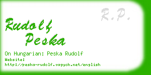 rudolf peska business card